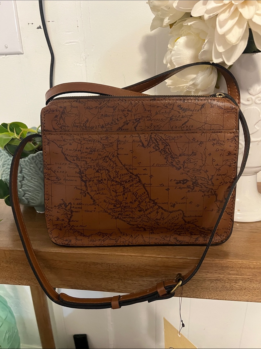 NWT Patricia Nash map printed crossbody